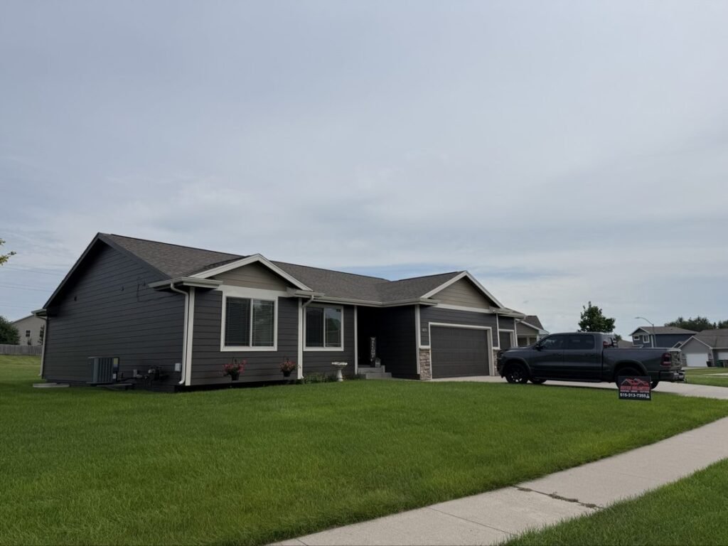 Completed shingle roof replacement in Grimes, Iowa
